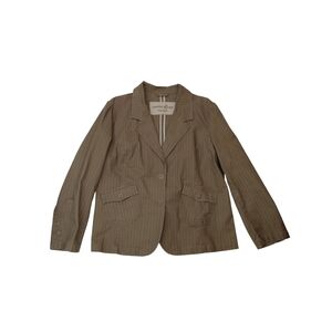 Women's Elegant Stripped Olive Blazer
